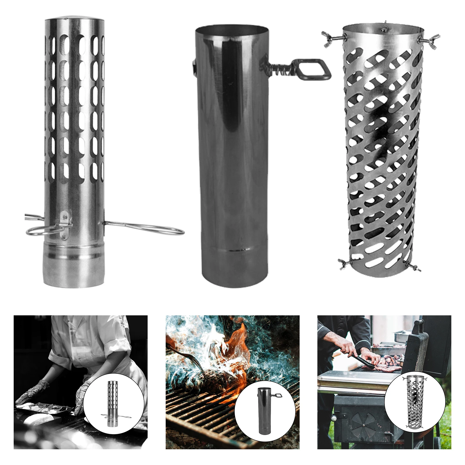 Stainless steel Camping Heating Stove Chimney Parts Outdoor Portable Tent Firewood Stove Accessary Chimney Tube