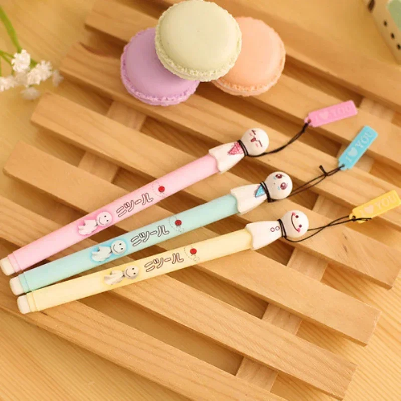 

6Pcs 0.38mm Japanese Sunny Doll Sakura Black Kawaii Chinese Cute Glitter Korean Gel Pen Korea School Supplies Stationery Pens