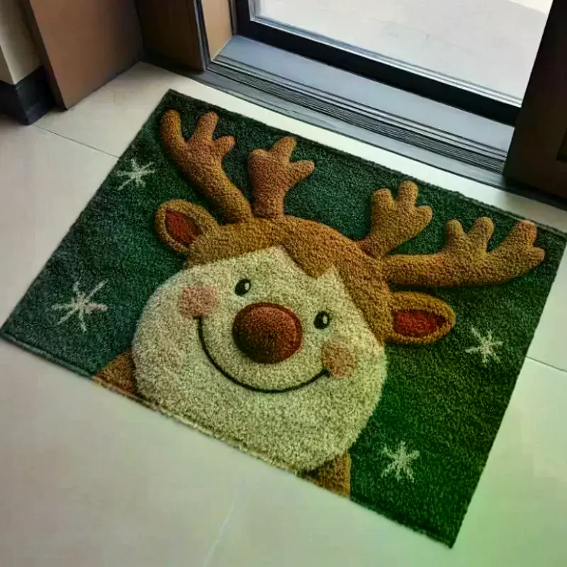 Рождественский-дверной-коврик-красный-Санта-Клаус-уличный-и-домашний-ковер-с-пряничным-оленем-Новый-год-2026-с-Рождеством-домашний-декор-коврик-для-ног