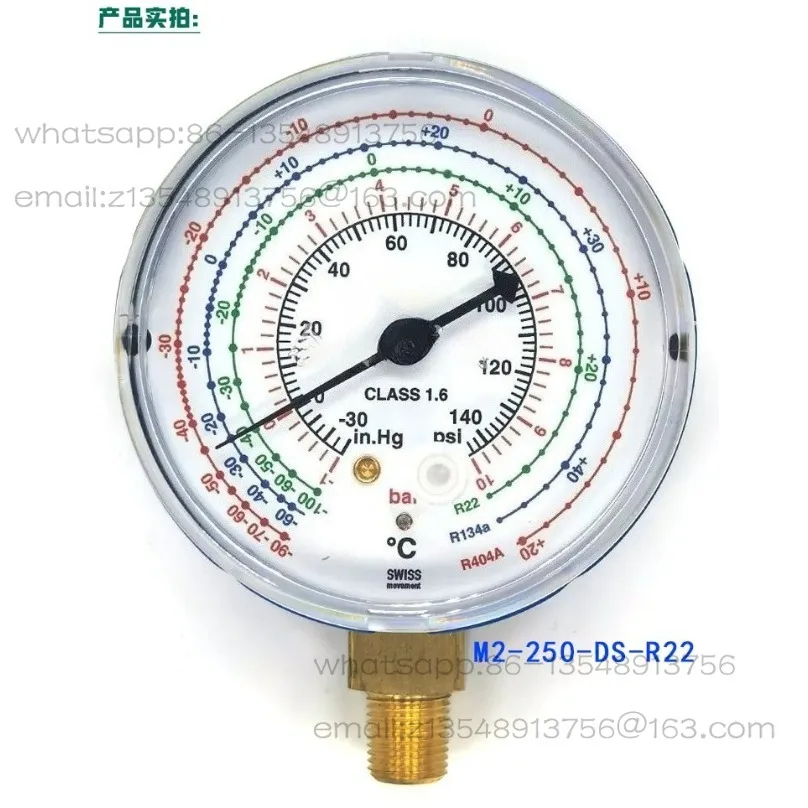 

Air conditioner double head refrigerant fluorinated snow meter R22/R410A high and low pressure single table head accessories