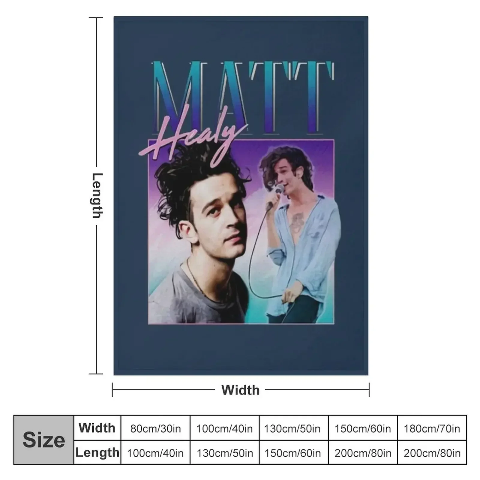 Matt Healy HomageFunny Matty 1975 Retro 90's 80's Party Throw Blanket sofa bed Nap Plaid Blankets