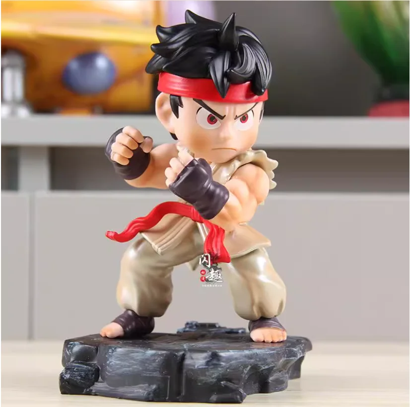 Figura anime Street Fighter da 15 cm Ken Masters Ryu Figure Statua in PVC Collezione di decorazioni da scrivania Modello Regali di giocattoli di compleanno