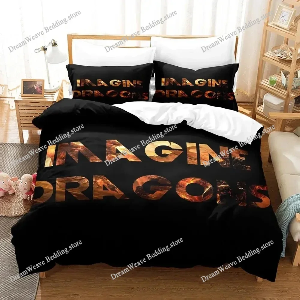 2025 Imagine Dragons Single Double 3D Printed Bedding Set for Boys Bedroom Queen King Size Quilt Cover Pillowcase