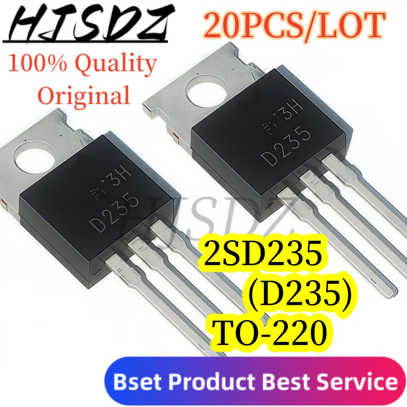 【20-50-100PCS/LOT】Transistores 2SD235 TO-220 NPN - Potencia Original - Ideales para Amplificadores de Audio Fuentes