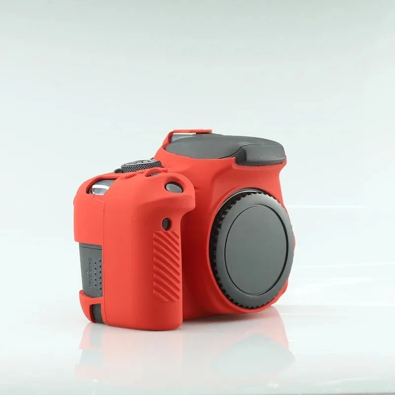 غطاء حماية لحقيبة الكاميرا، لهاتف Canon 800D حافظة سيليكون مفردة كبيرة أسود/مموه/أحمر/أصفر + طبقة مقسى مجانية #4