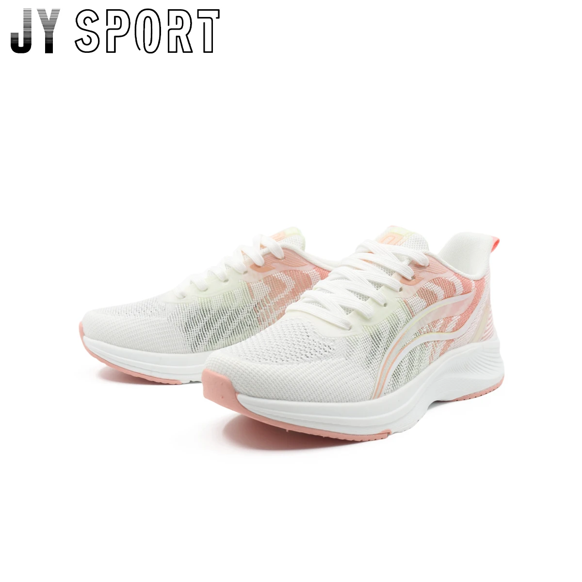 Flyweave Mesh Women Sneakers Lightweight Breathable Casual Woman Sport Shoes Rebound Non-Slip Lace-Up Outdoor Walking Shoes