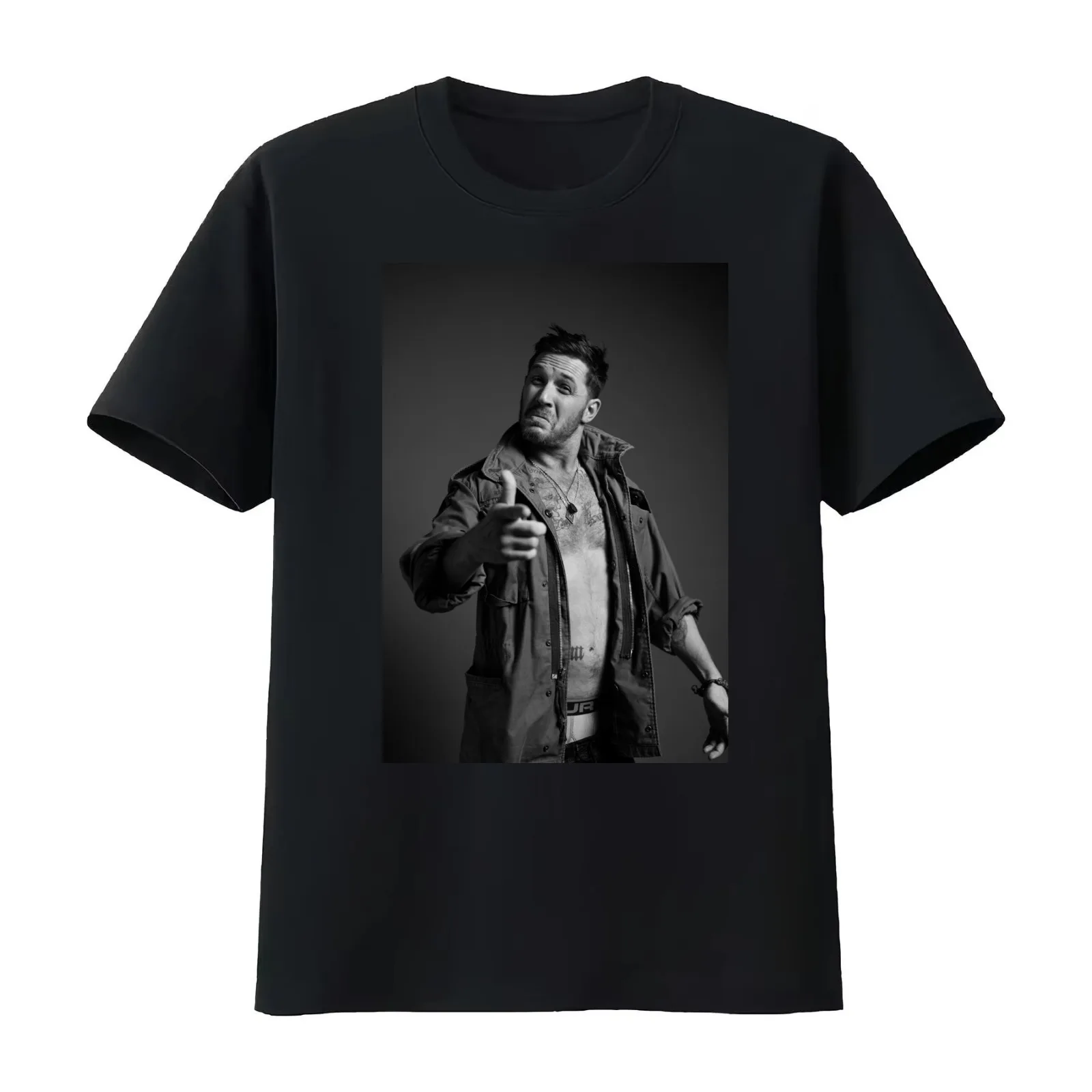 Tom Hardy Joke Pose T-Shirt Summer Casual Cotton Tee Oversized Streetwear Tops Vintage Graphic Print Loose Fit Short Sleeve