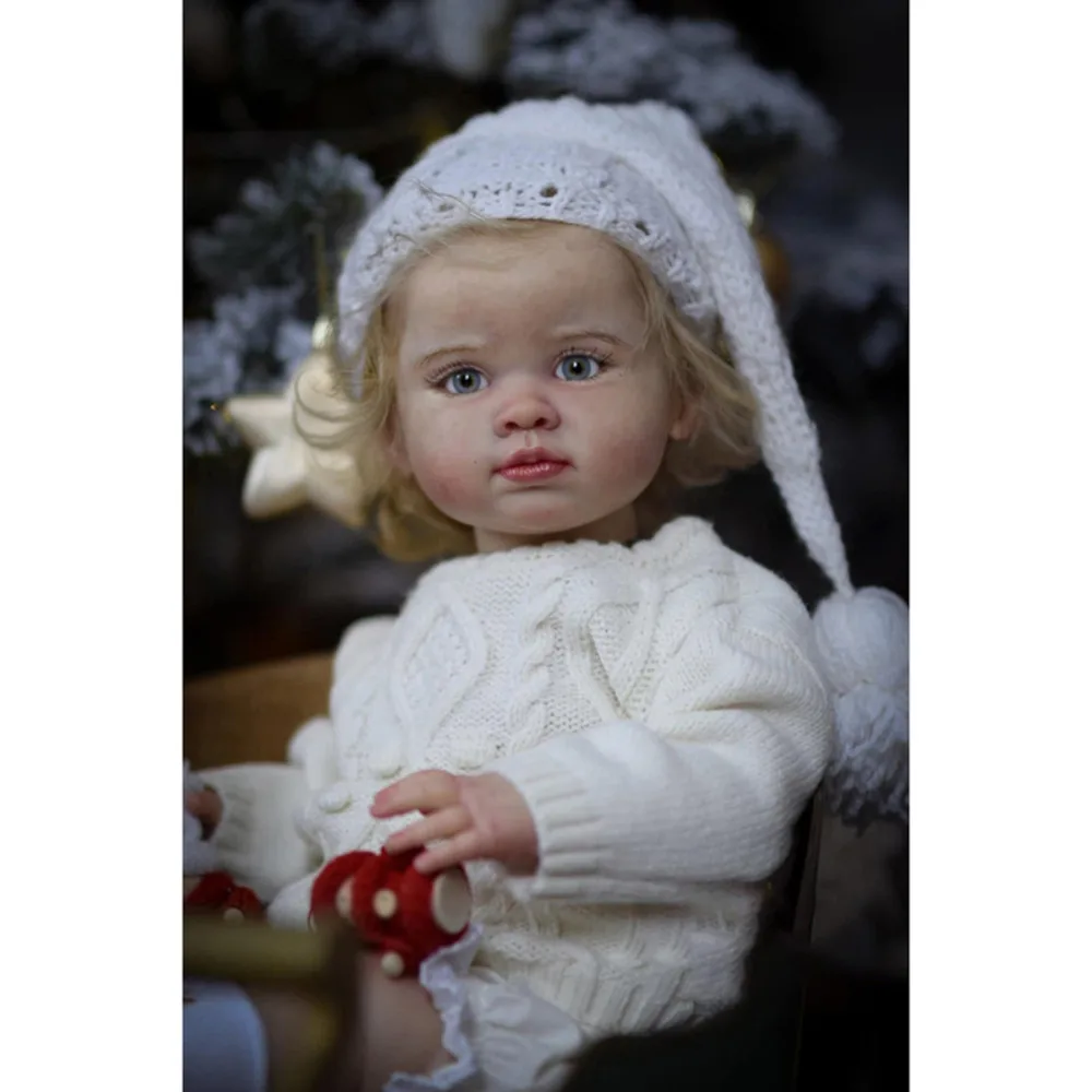 55CM Reborn Toddler Doll Girl Already Painted Skin with Many Details Veins Bebe Reborn Dolls Adorable Real Life Dolls for Girls