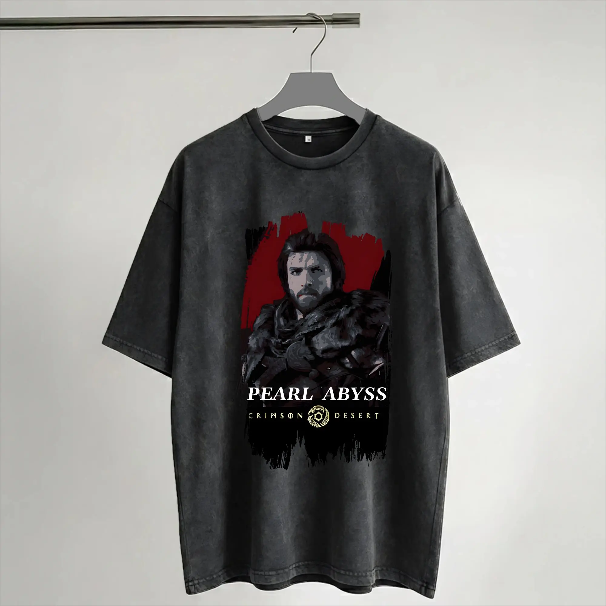 Pearl abyss crimson desert  Accessories Washed T Shirts for Men Women Streetwear Hip Hop T-Shirt Graphic  Tee Shirt Short Sleeve