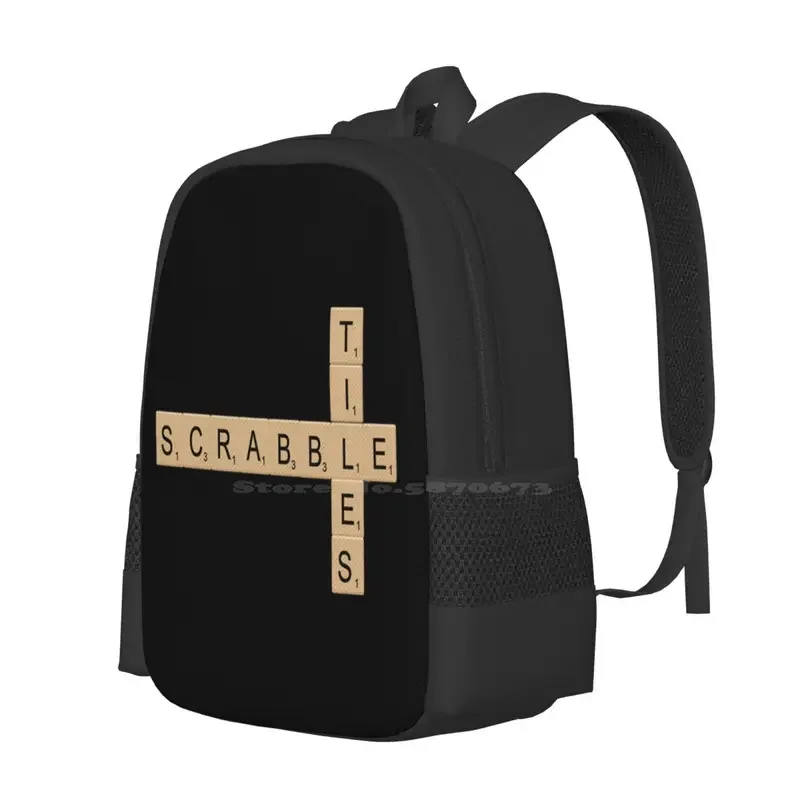 Scrabble Day, Scrabble Tiles Hot Sale Schoolbag Backpack Fashion Bags Valentines Day Scrabble Lover Letters Funny Scrabble Cute