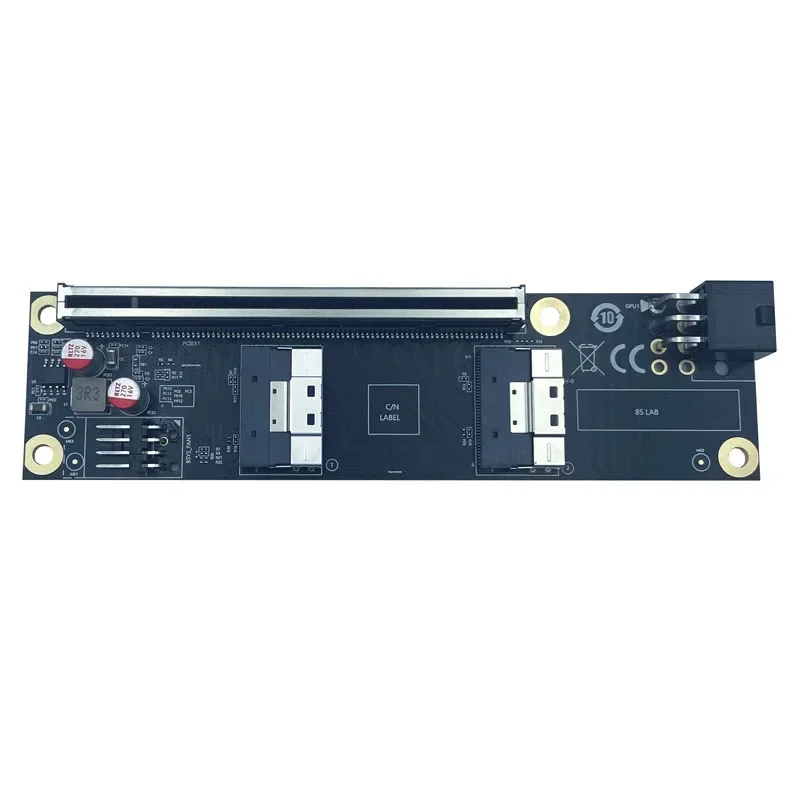 Discrete GPU Graphics Card U.2 SSD Extension Adapter Baseplate PCI Express 4.0 X16 to SlimSAS SFF-8654 8i Converter Riser Cables