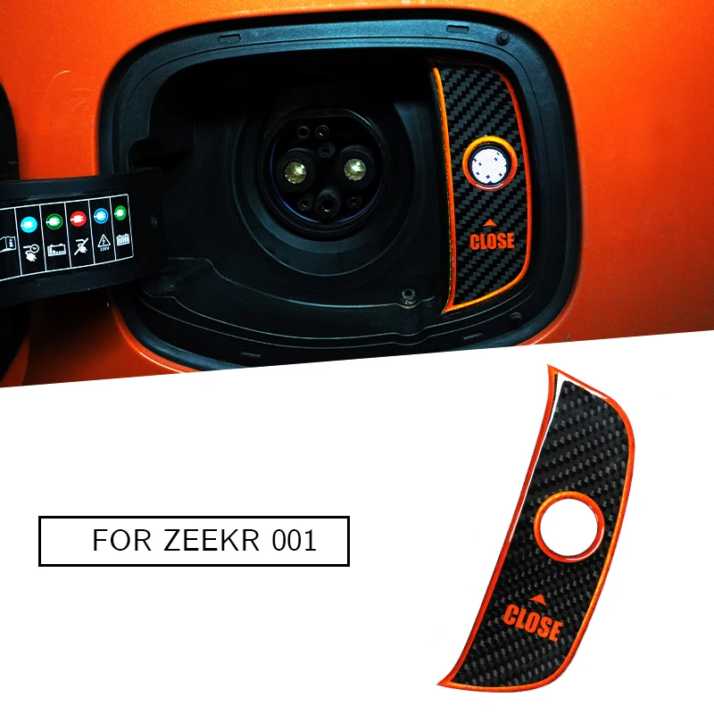 Applicable to 21-24model year Zeekr001 charging port prompt, carbon fiber sticker, reflective sticker, interior modification acc