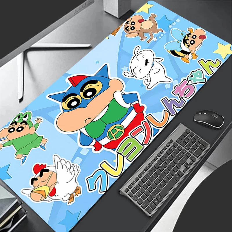 Anime Mouse pad desk pad non-slip keyboard pad computer desk pad and coaster for gamers PC carpet C-Crayon Shin-chans Mousepad