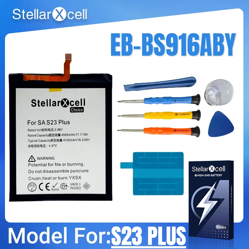 

StellarXcell Choice Battery For Samsung S23Plus EB-BS916ABY Premium pure cobalt battery replacement