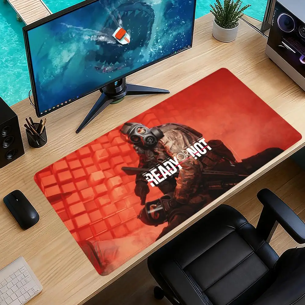 R-ReadyES or N-NotES Mouse Pad Gaming office Accessories Mousepad Large Game Keyboard overlock Non-slip Desk Mat Diy