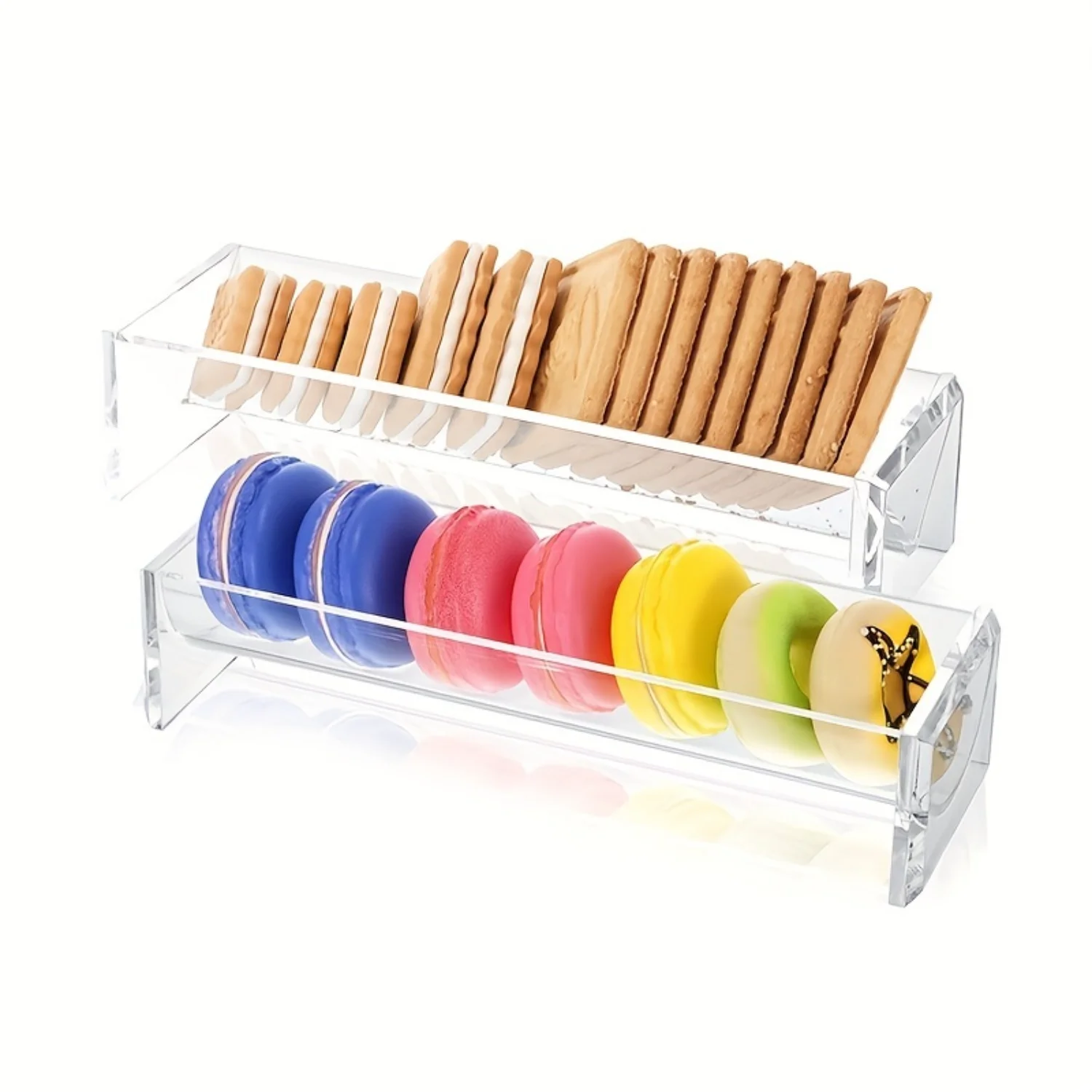 Cracker Server Rectangular Crackers Tray, Clear Biscuit Cracker Holder For Serving Food  Restaurant Coffee  Wedding Parties And 