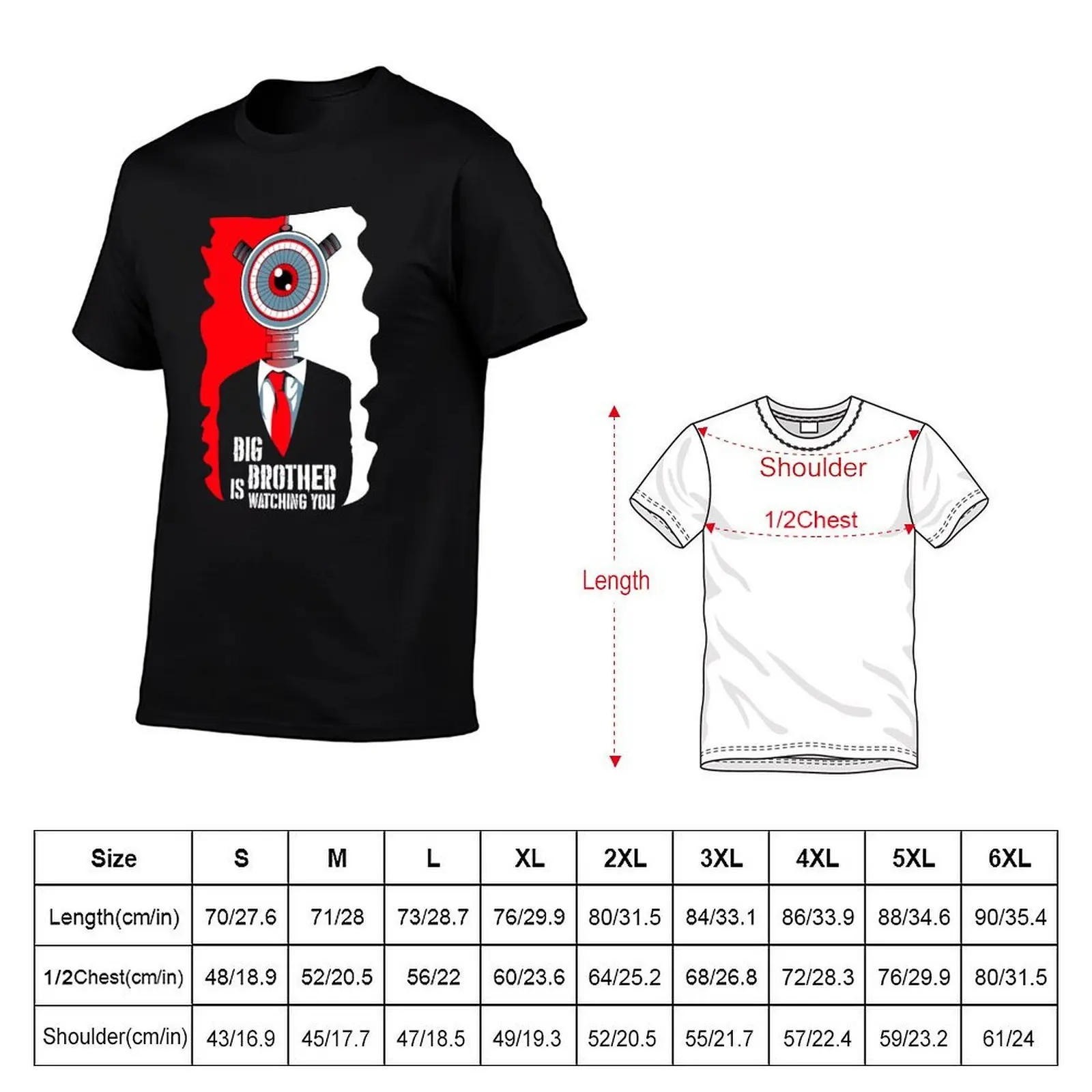Big Brother is Watching You T-Shirt man t shirt summer funny t shirts man T-Shirt