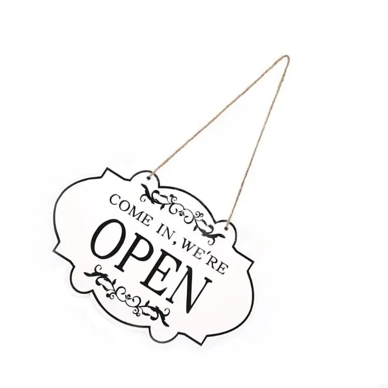 28te แขวนเปิดป้ายปิด 33x20 ซม. ไม้สองข้างเปิดป้ายปิดสำหรับร้านค้า