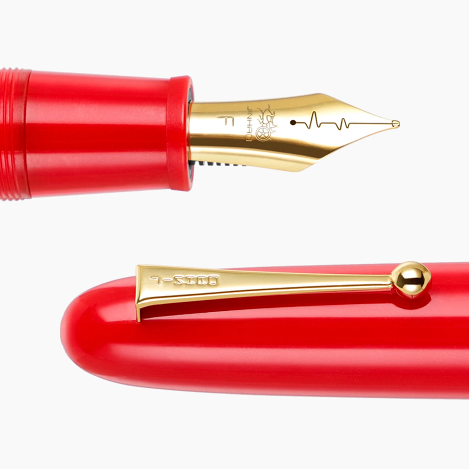 Jinhao-pluma estilográfica de alta gama, bolígrafos de tinta roja para escritura, firma de oficina, práctica de caligrafía, regalos para estudiantes, 9019