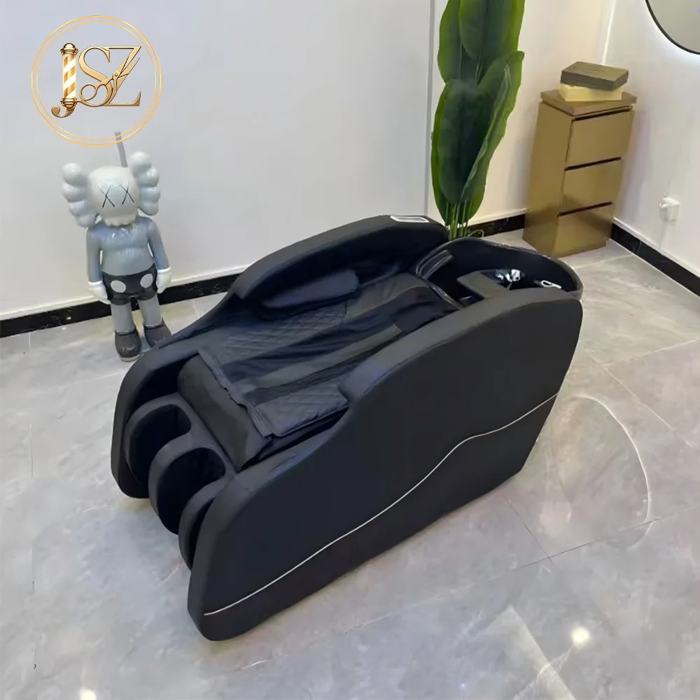 

Leather Body Wrapping Massage Shampoo Bed Durable Ceramic Basin Luxury Hair Salon Equipment