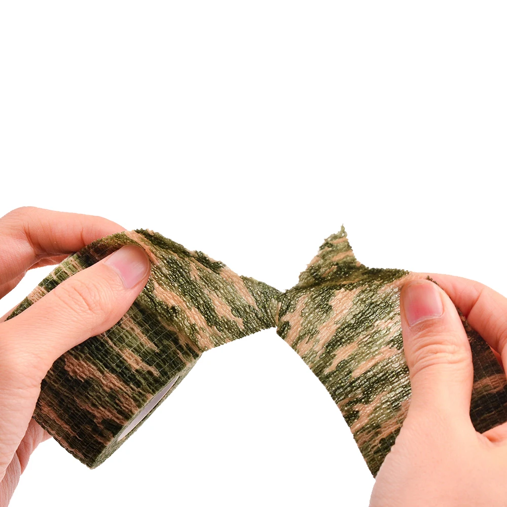 Elastic Wrap Tape Army Adhesive Outdoor Hunting Camouflage Stealth Tape Waterproof Wrap Durable Self Adhesive Elastic Bandage