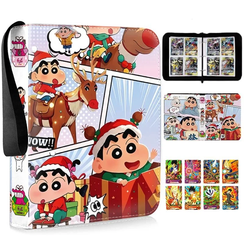 Crayon Shinchan 2025 Hot Card Book Game Card Collection Hobby Zipper Binder Business Card Holder Children's Toy High-Value Gift