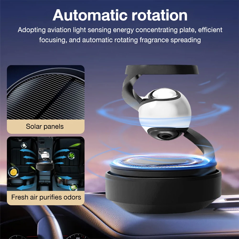 

Car Air Freshener Solar Rotation Suspension Aromatherapy Ornament Car Flavoringt Deodorant Diffuser Auto Interiors Accessories