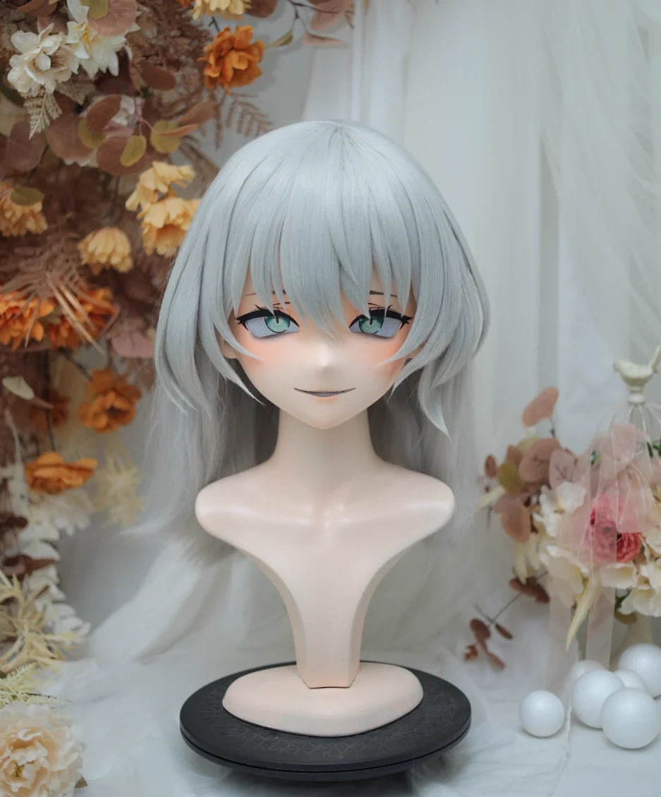 

(NFD36--25)Customize Full Head With Lock Pretty Female/Girl Japanese Animego Character Kig Cosplay Kigurumi Mask Crossdress Doll