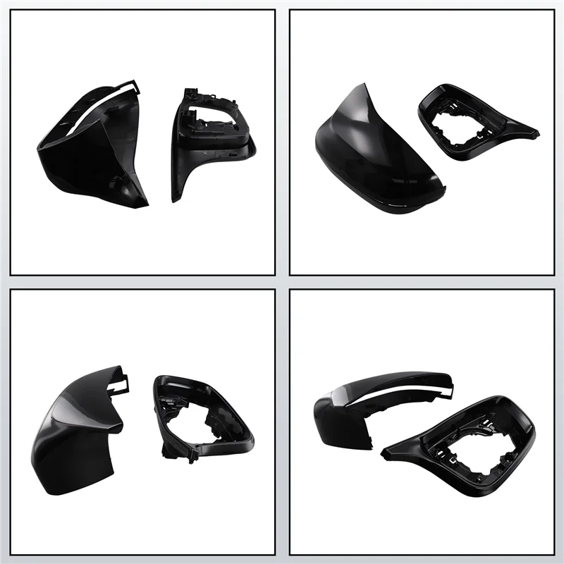 

ABTD-Car Rearview Mirror Cover Cap Side Mirror Frame Trim With Base For BMW 3 5 Series G20 2018-2024 G30