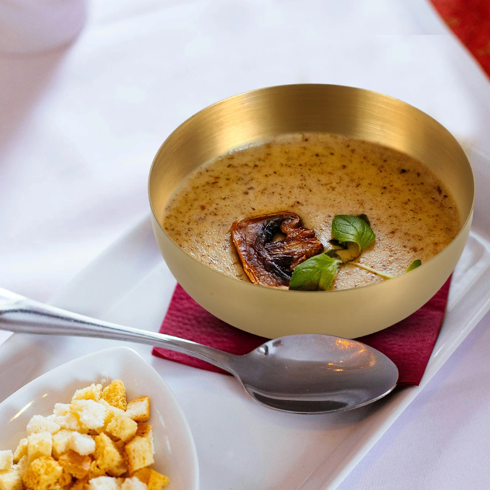 

Stainless Steel Rice Bowl Korean Style Single Layer For Soup Noodle Salad Food Storage Kitchen Supply Home Bowl