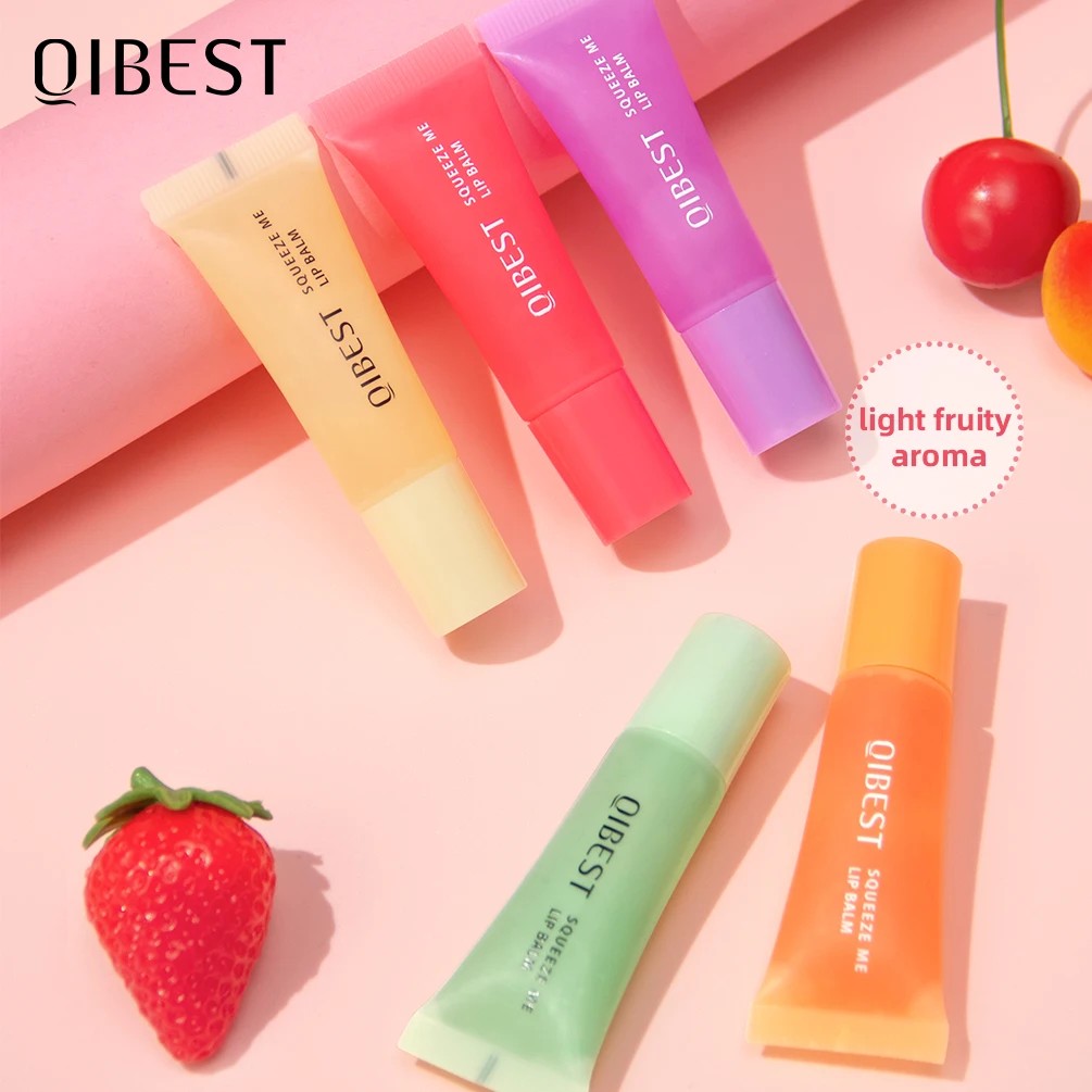 

QIBEST Jelly Watery Cream Lip Balm Moisturizing Lipstick Makeup Lightweight Long Lasting Natural Lip Mask Skin Care Cosmetics