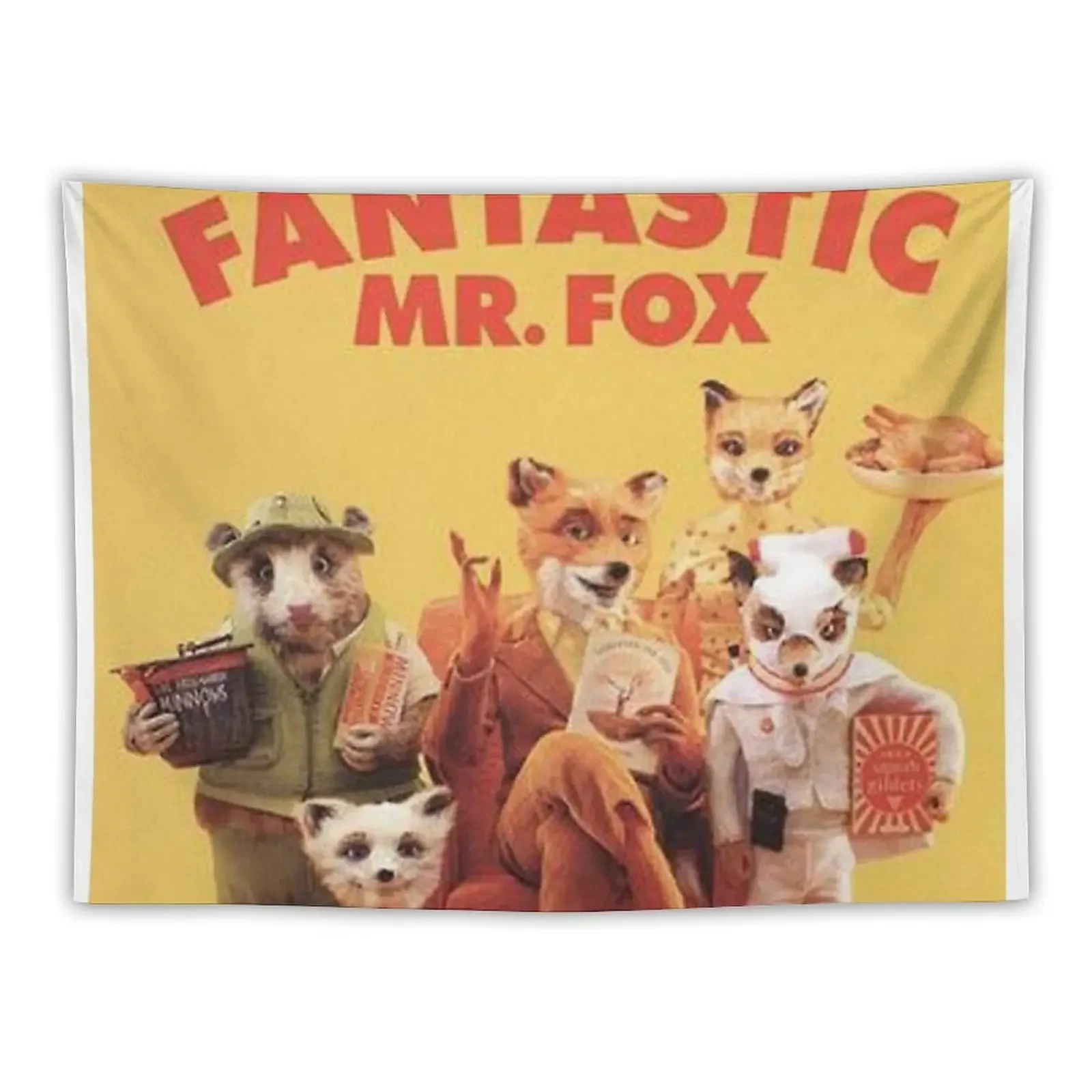 

fantastic mr.fox animals Tapestry Aesthetics For Room Anime Decor Tapestry