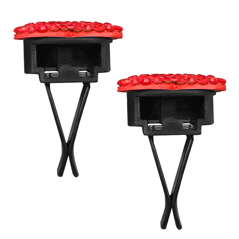 

2Pcs Elegant Car Air Vent Clip with Romantic Heart Shape High Durability Glass Aroma Diffuser for Car Interior Decorations