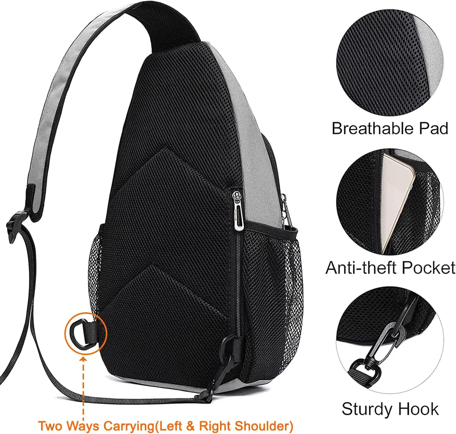 2024 Heren Borsttas Één Schoudertas Multifuncional Outdoor Crossbody Travel Tassen Casual Sling Rugzak Vrouwen