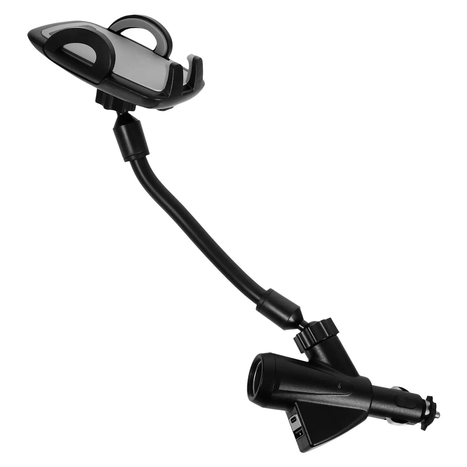 Dual USB Port Car Charger Holder Mount Lighter For Cell Phone Bracket Holder Car Accessory Connector Varies (Random Style )