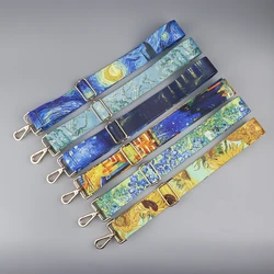 Van Gogh ayçiçeği değiştirilebilir çanta askısı genişleyen moda ve çok yönlü omuzdan askili çanta sapanlar Crossbody çanta çanta aksesuarları