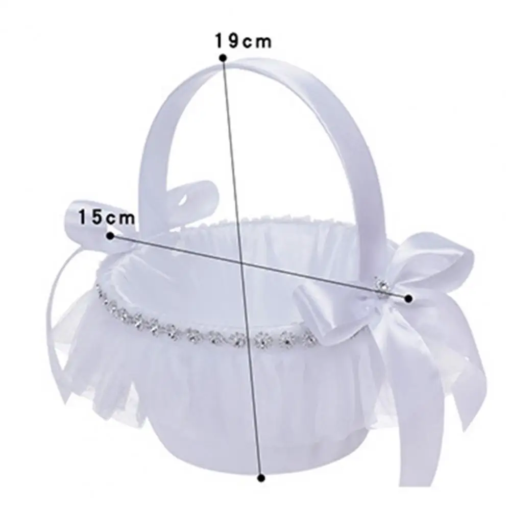 Novel Bridesmaid Flower Basket Strong Load-bearing Portable Reusable Wedding Flower Basket Exhibition Supplies