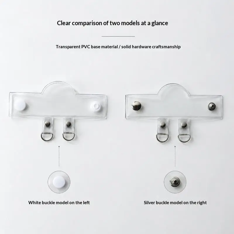 5 Stück hochwertige PVC-Taschenriemen-Verlängerungsschnallen, transparente Rucksack-Schnallen, Schnappverschluss-Clips, Gepäckzubehör – Detail 3