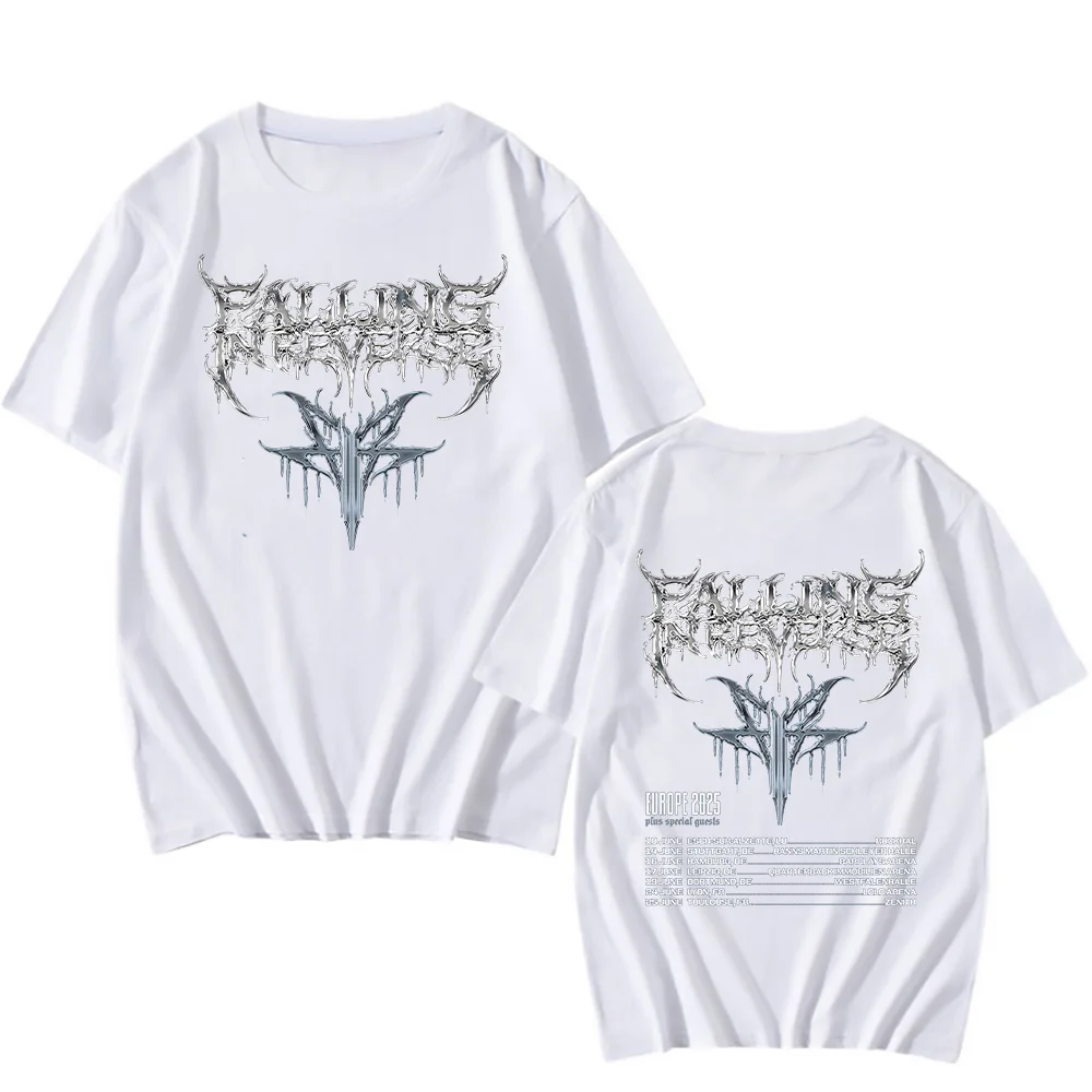 

Falling in Reverse New Tshirts Falling in Reverse EUROPE 2025 Tour Print T-shirts Vintage Hip Hop Men Women Tee Fans Cotton Tops