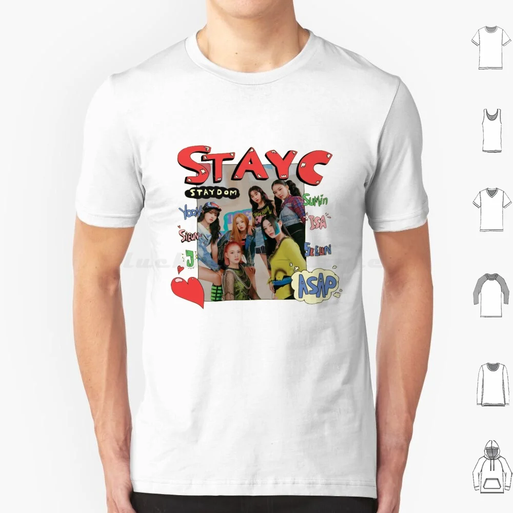 Stayc Staydom Photo Art T Shirt 6xl Cotton Cool Tee Tayc Stayc Stayc Logo Stereotype Stayc Isa Swith Star To A Young Culture