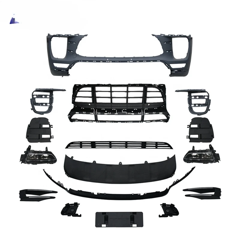 New Model Car Front Bumper Grille Body Parts Front Bumper Kit for Porsche Macan 2015 2021 Cars Accessories Front Lip