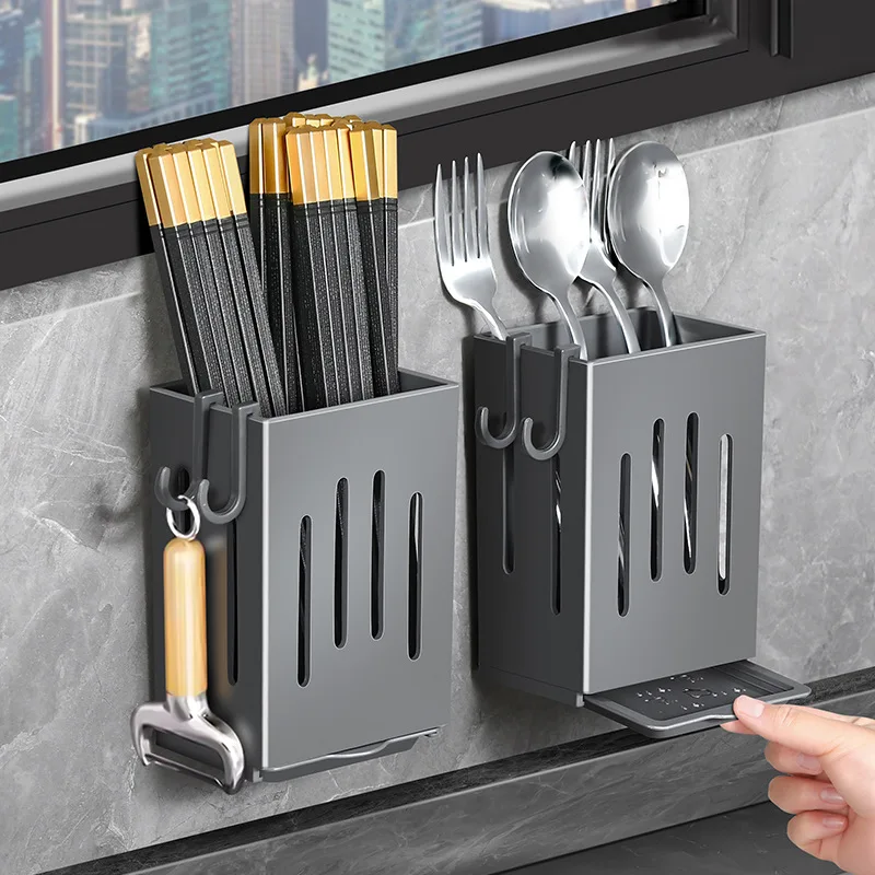 

Kitchen Utensil Rack Chopstick Spoon HolderCutlery Organizer Multifunction Dish Drying RackFor Kitchen Cutlery