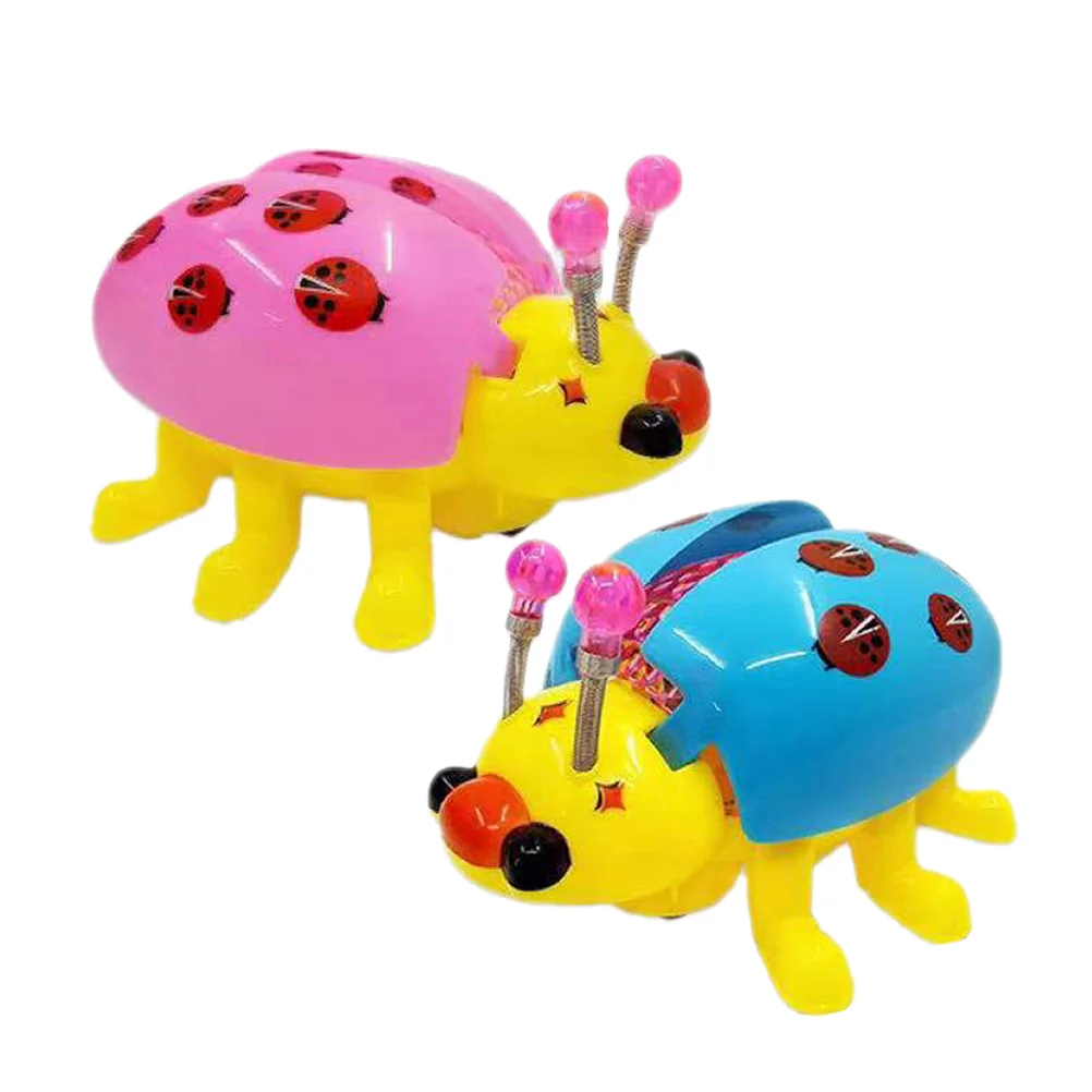 

2pcs Electric Ladybird Music and Lighting Toys Kids Early Educational Toy Cartoon Ladybird Toys