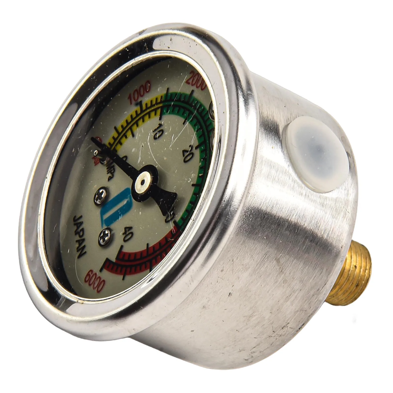 2 Inch Pool Filter Water Pressure Dial Hydraulic Pressure Gauge Meter Manometer Stainless Steel 0-6000PSI 0-40MPa