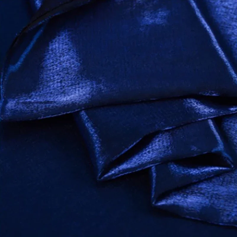 

Dark red blue silky satin dresses, blouses, evening curtain fabrics by meter, designer fabrics handmade diy materials
