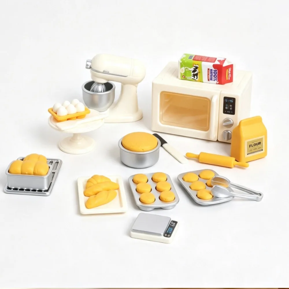1/12 Scale Dollhouse Kitchen Scene Model Multicolor Model Toy Miniature Coffee Set Playing House Kitchen Set