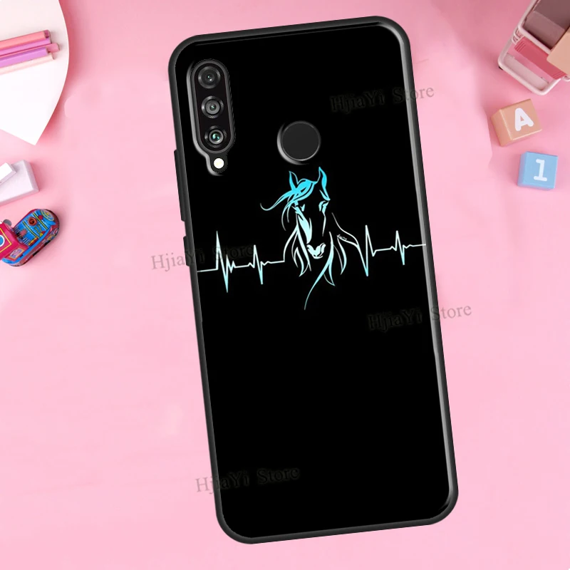 Horse Pony Heartbeat Phone Case For Huawei P20 Lite P40 P30 Pro Mate 10 20 Lite P Smart Z 2019 2021 Soft Cover