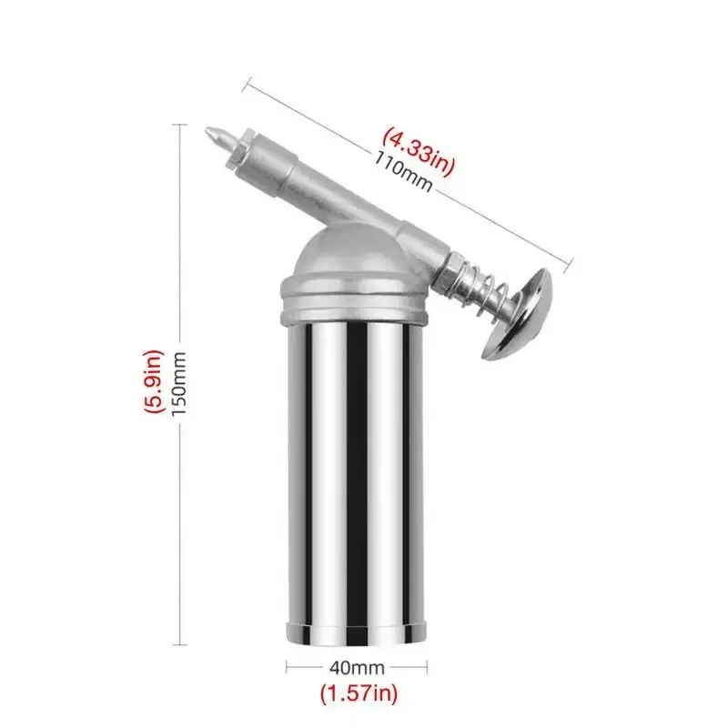 Car Mini Grease Injector 80cc Capacity 1000PSI Zinc Alloy Output Pressure Oiler Grease Handheld High Pressure Oiler Hand Tools