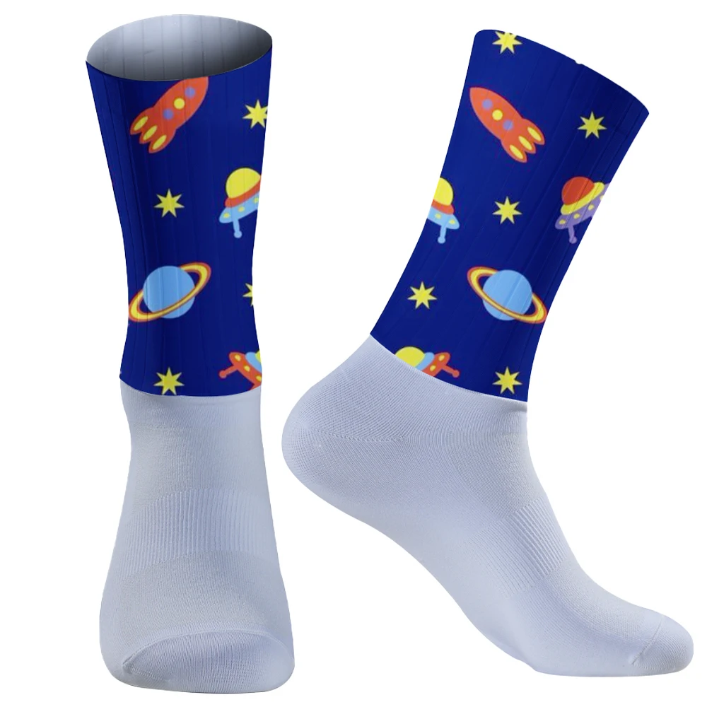 2024 New Space Bike Socks uomo infermiera compressione ciclismo per donna Mtb Guard Socks calze calze sportive