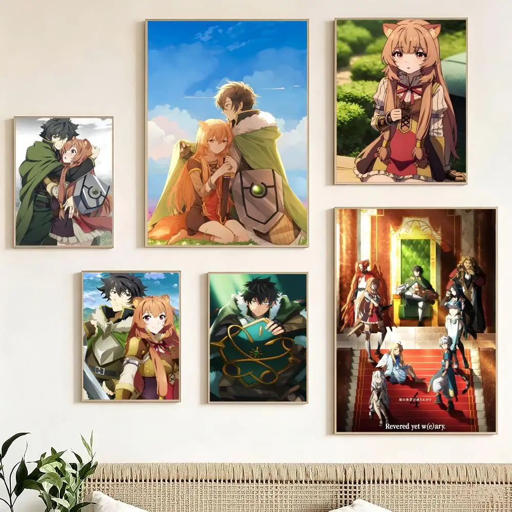 Japanese Anime T-The Rising of the Shield Hero Poster Print Painting Home Decor for Bedroom Living Room Hallway